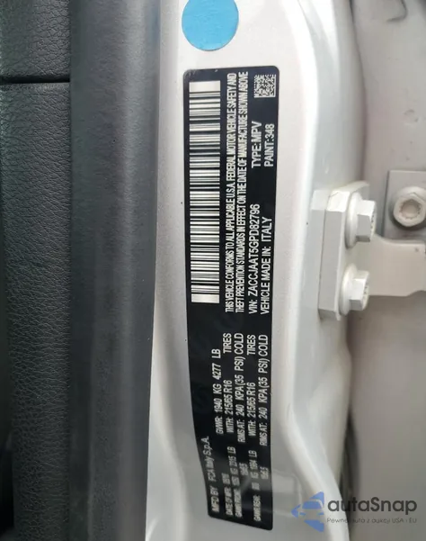 2016 Jeep Renegade Sport z USA, uszkodzony, nr VIN ZACCJAAT5GPD82796